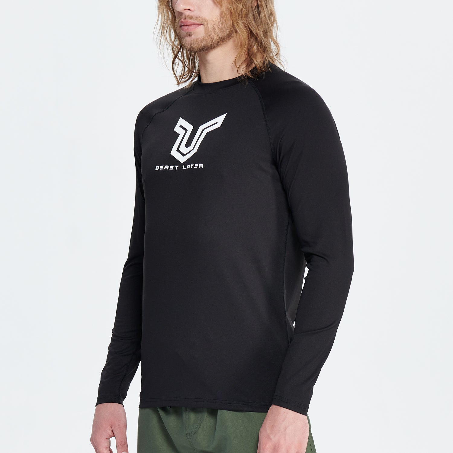 Beast Surf Shirt UPF50+ Rash Guard for Men - Black