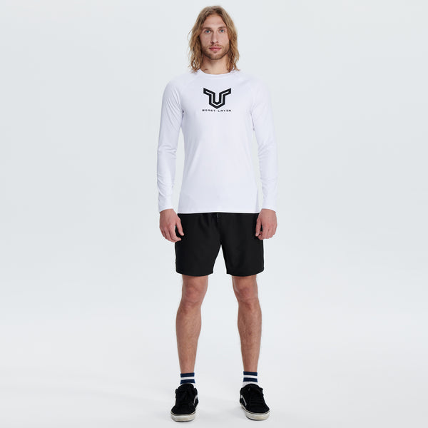 Beast Surf Shirt UPF50+ Rash Guard for Men - White