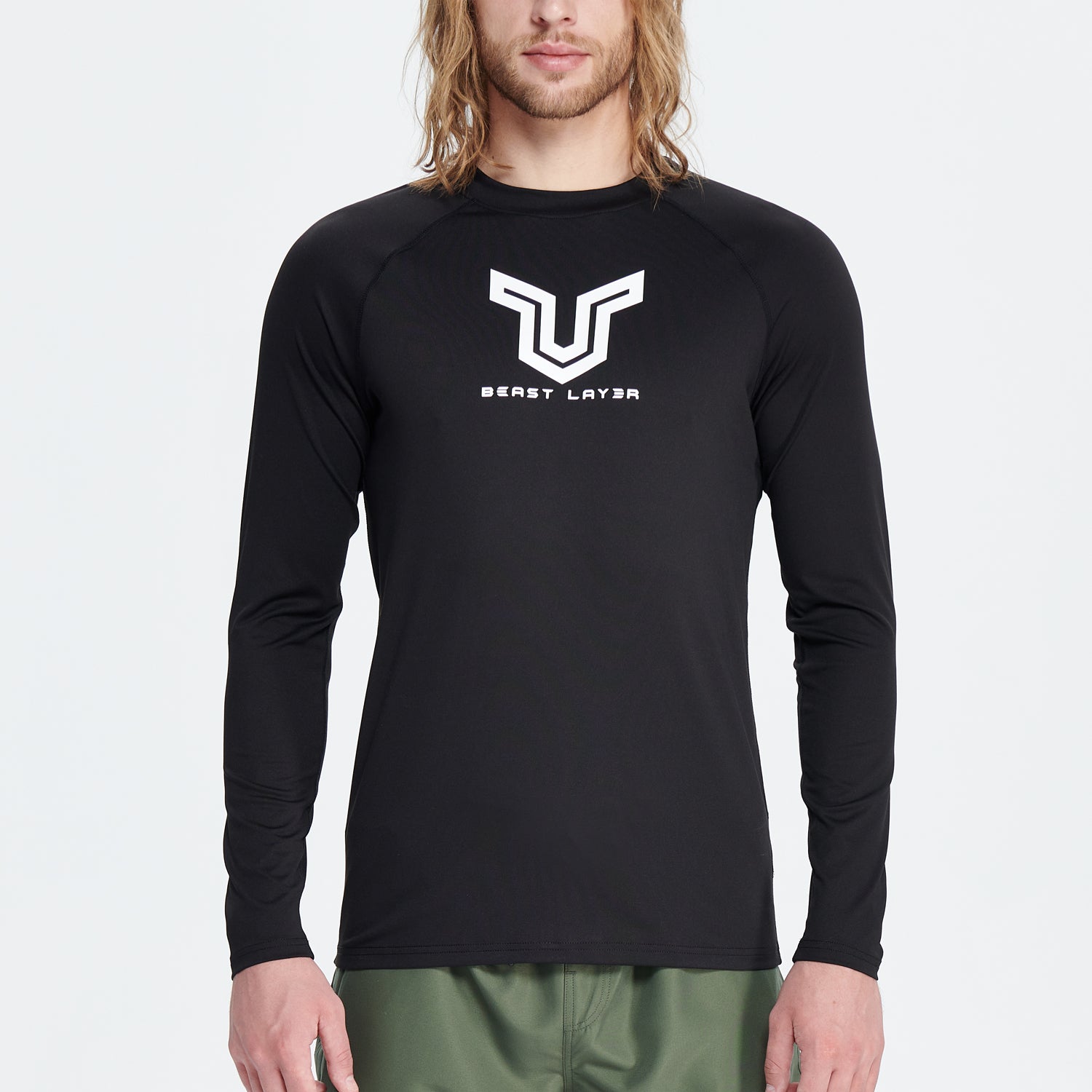 Beast Surf Shirt UPF50+ Rash Guard for Men - Black