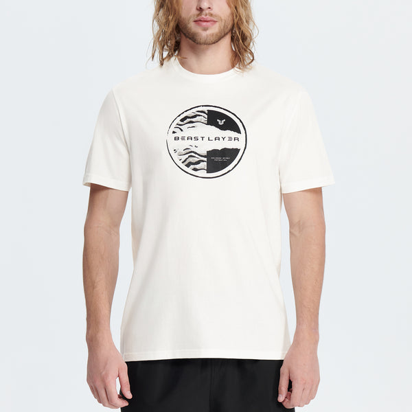 Beast Mountain and Sea Tee - White