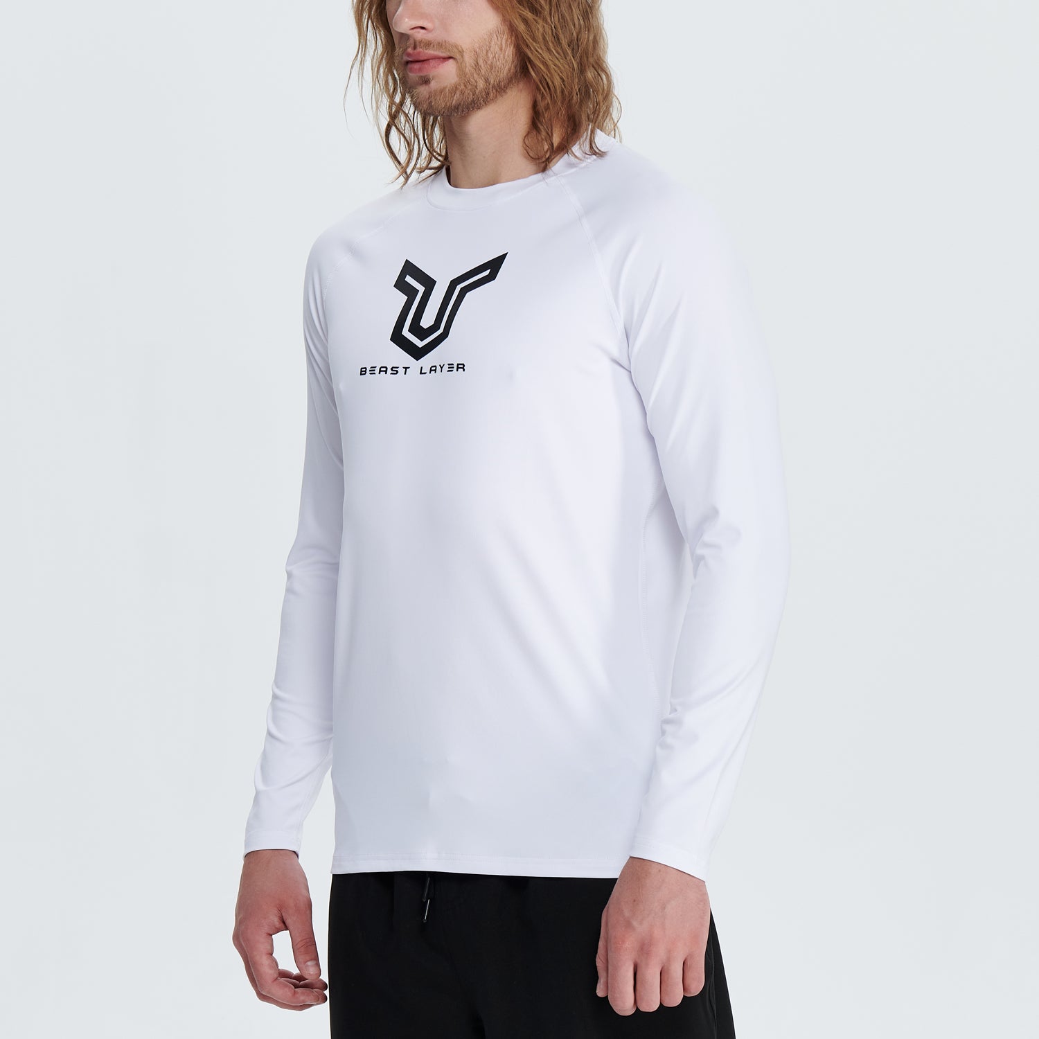 Beast Surf Shirt UPF50+ Rash Guard for Men - White