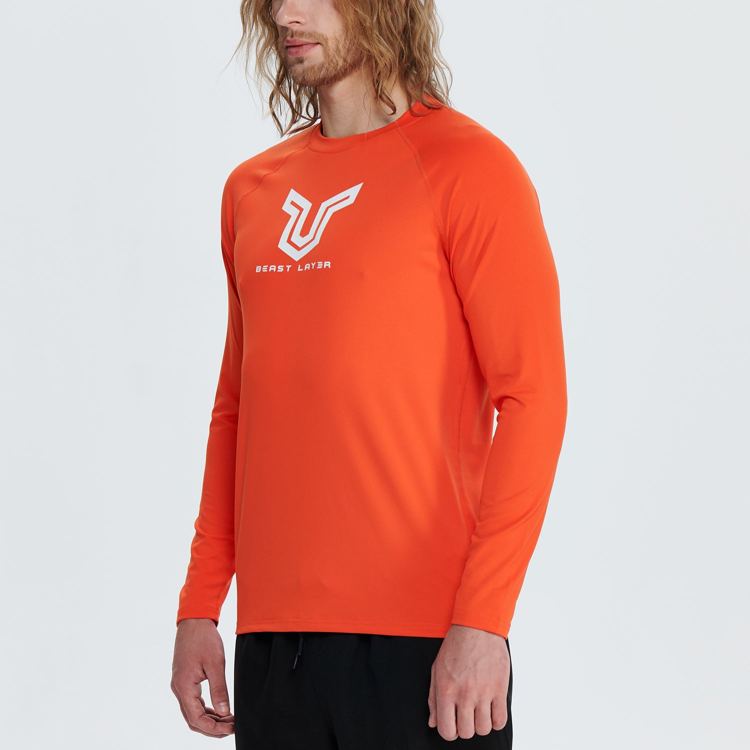 Beast Surf Shirt UPF50+ Rash Guard for Men - Orange