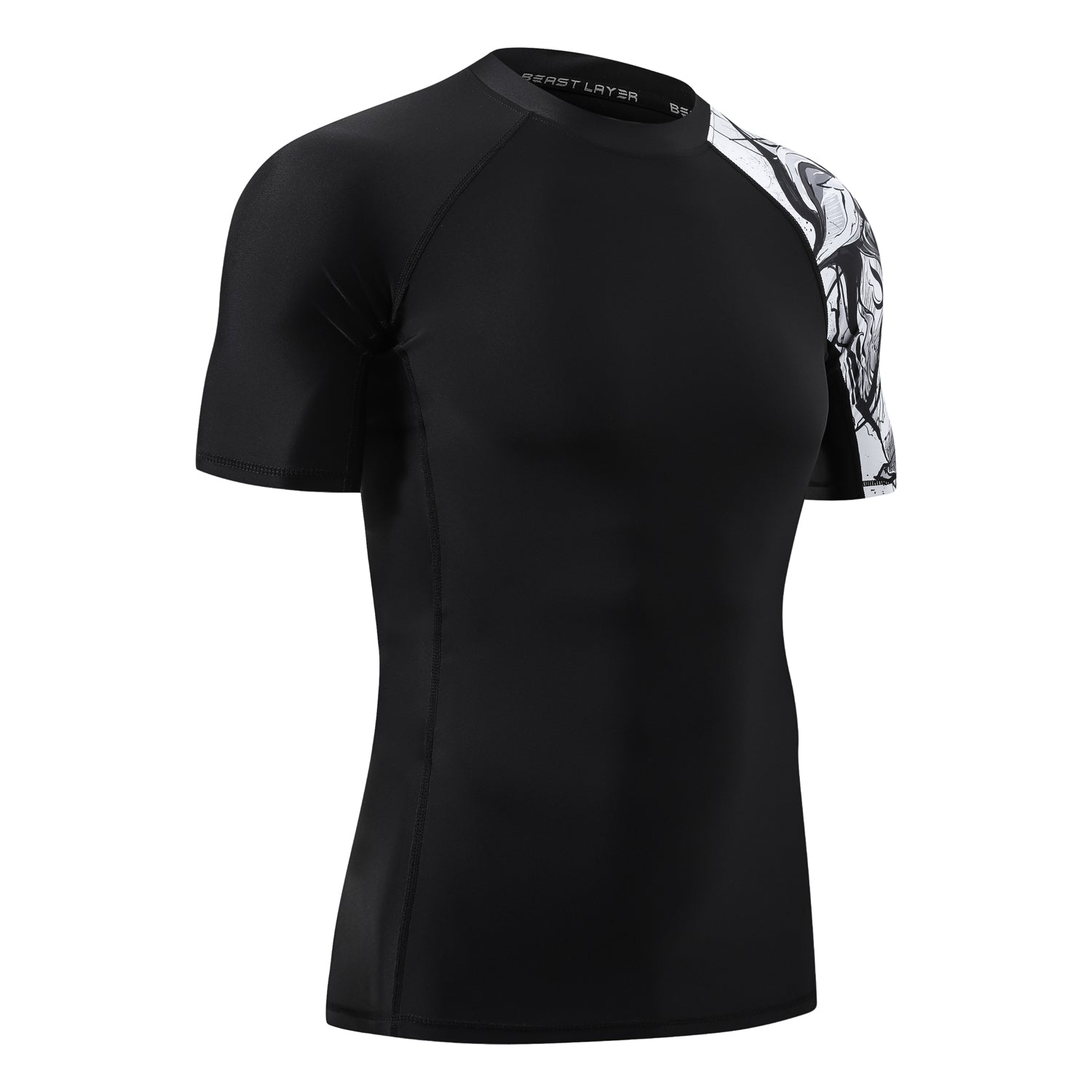 Men's Splice UV Sun Protection UPF 50+ Skins Rash Guard Short Sleeves