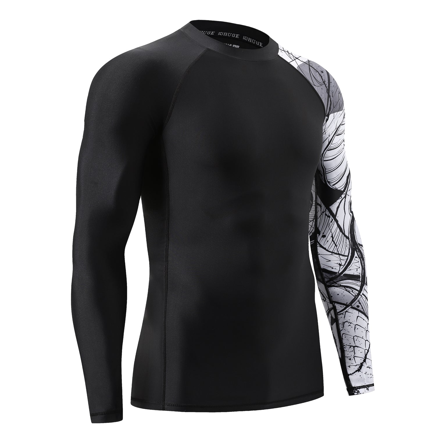 Men's Splice UV Sun Protection UPF 50+ Skins Rash Guard Long Sleeves