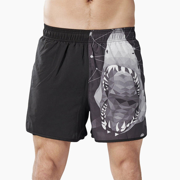 Classic UPF50+ Mens 2 in 1 Compression Shorts - Shark Style | Beast Layer