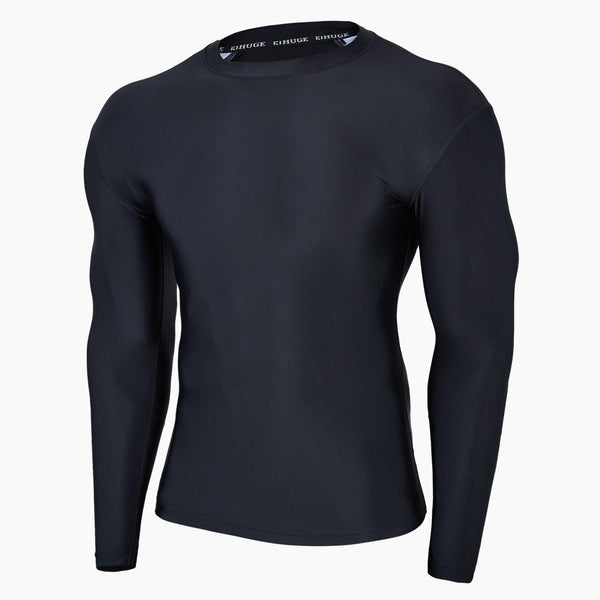 Men's Long Sleeve UPF 50 Rashguard - Black | Beast Layer