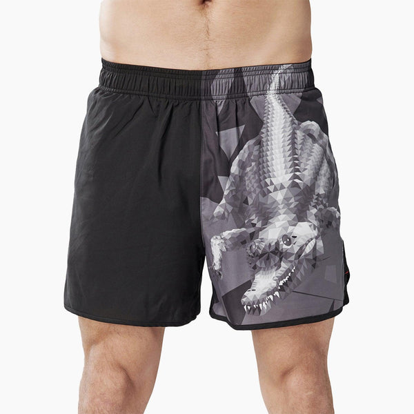 Classic UPF50+ Mens 2 in 1 Compression Shorts - Alligator Style | Beast Layer