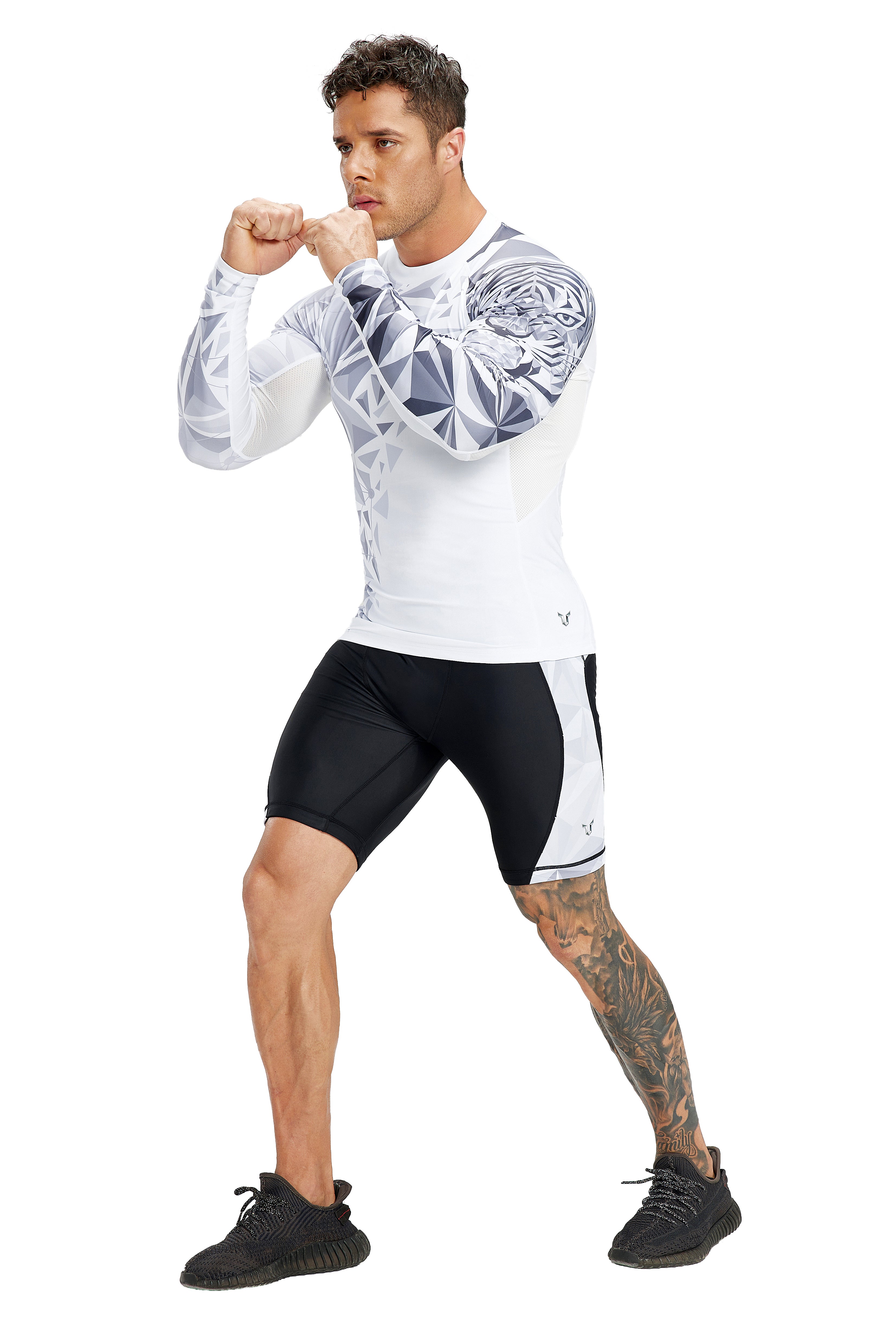 Men Rash Guard UPF50 MMA BJJ Beast Layer