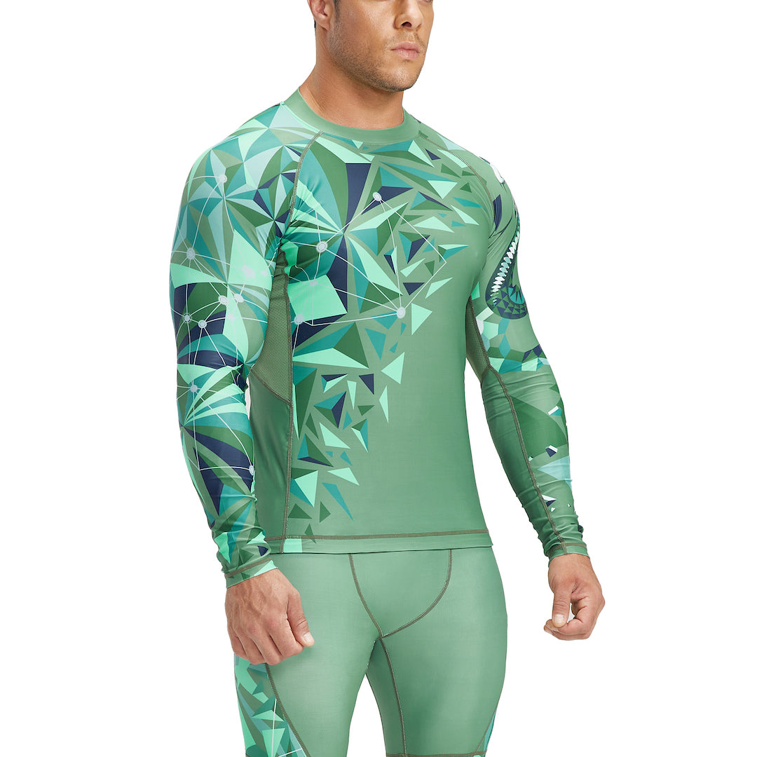 Men Rash Guard UPF50 MMA BJJ Beast Layer