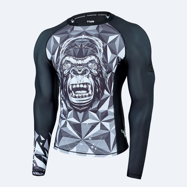 Men Rash Guard UPF50 Surf Shirt Beast Layer Base Layer