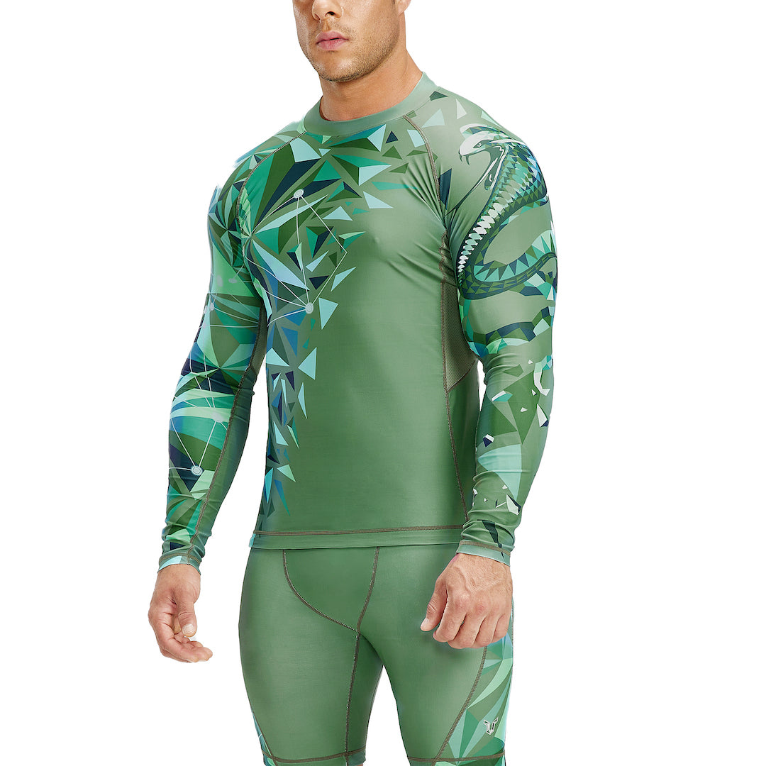 Men Rash Guard UPF50 MMA BJJ Beast Layer