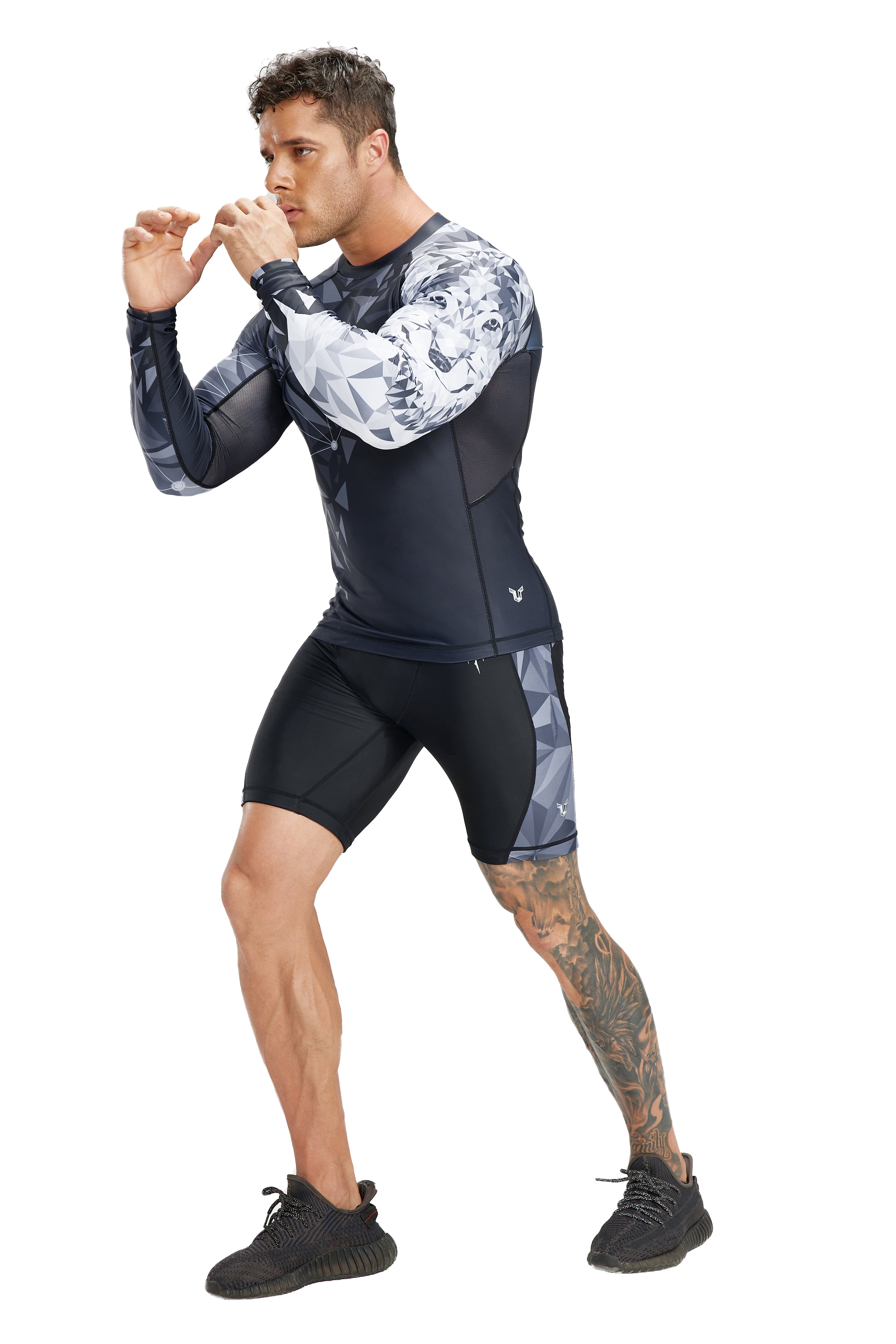 Men Rash Guard UPF50 MMA BJJ Beast Layer