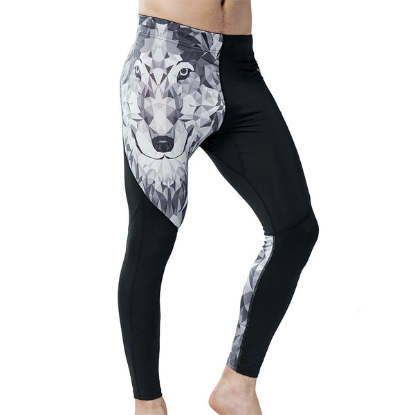 UPF50+ Beast Black Men’s Swim Pants - Wolf Style | Beast Layer