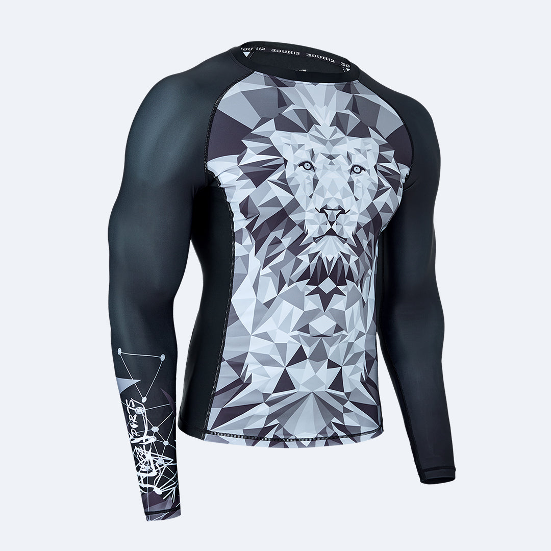 Men Rash Guard UPF50 Surf Shirt Beast Layer Base Layer