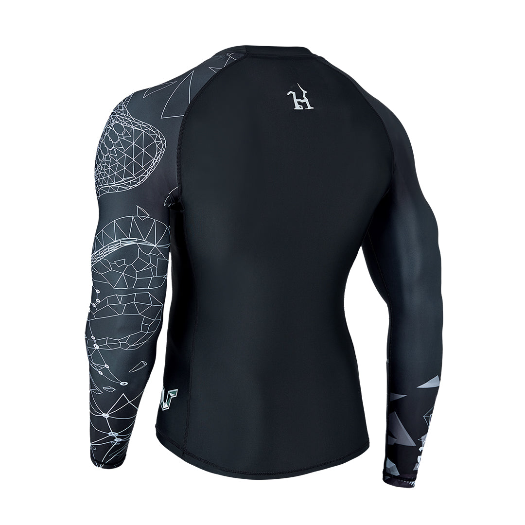 Men Rash Guard UPF50 Surf Shirt Beast Layer