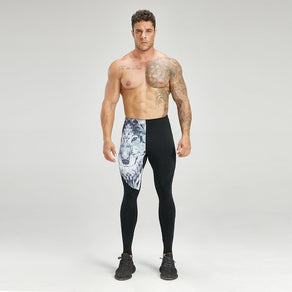 UPF50+ Beast Black Men’s Swim Pants - Wolf Style