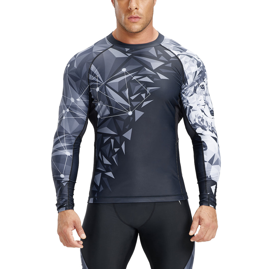 Men Rash Guard UPF50 MMA BJJ Beast Layer