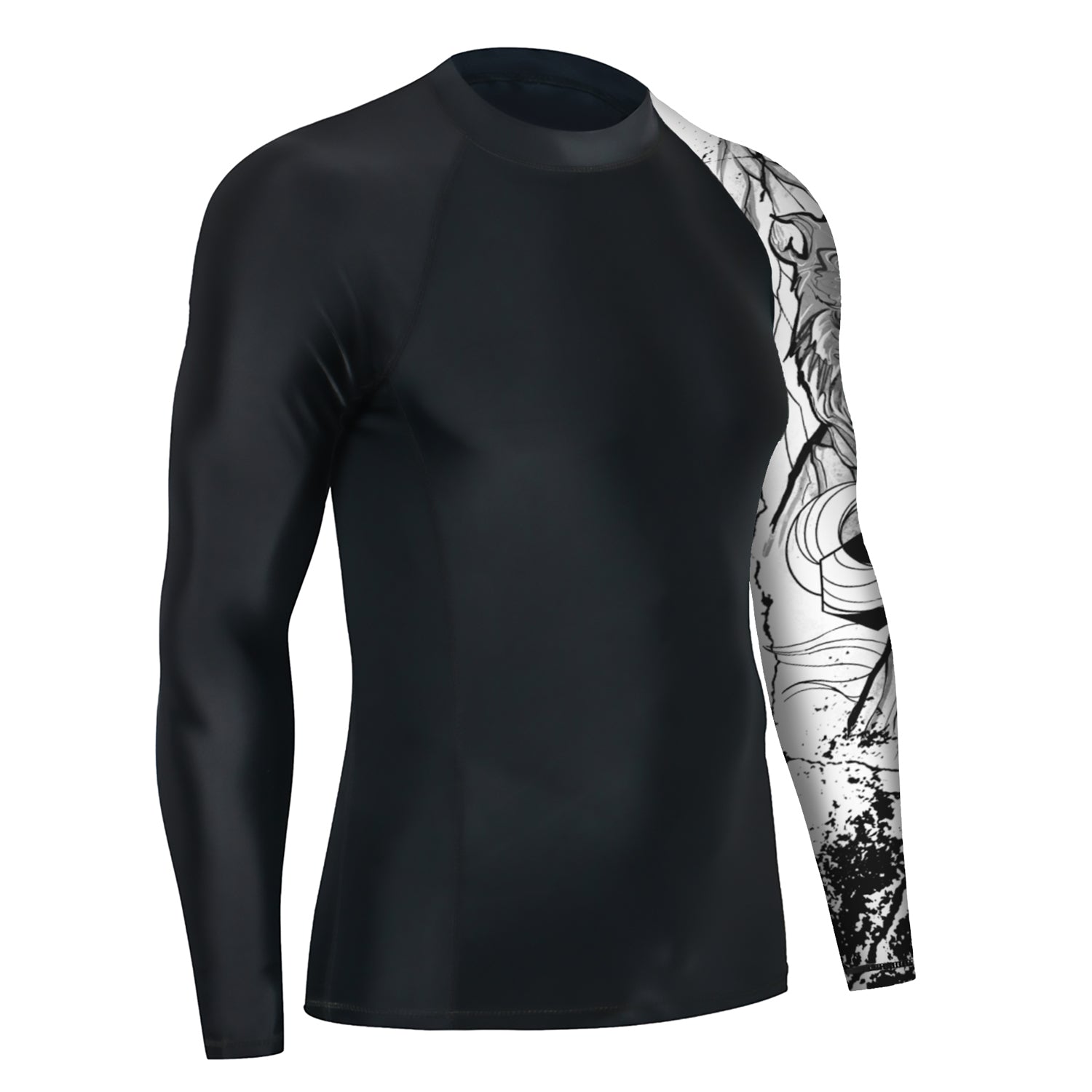 Aturustex Rash Guard Graphic 2.0 UPF50+ Long Sleeve Rash Guard for Men - Tattoo Bear – Beast ...