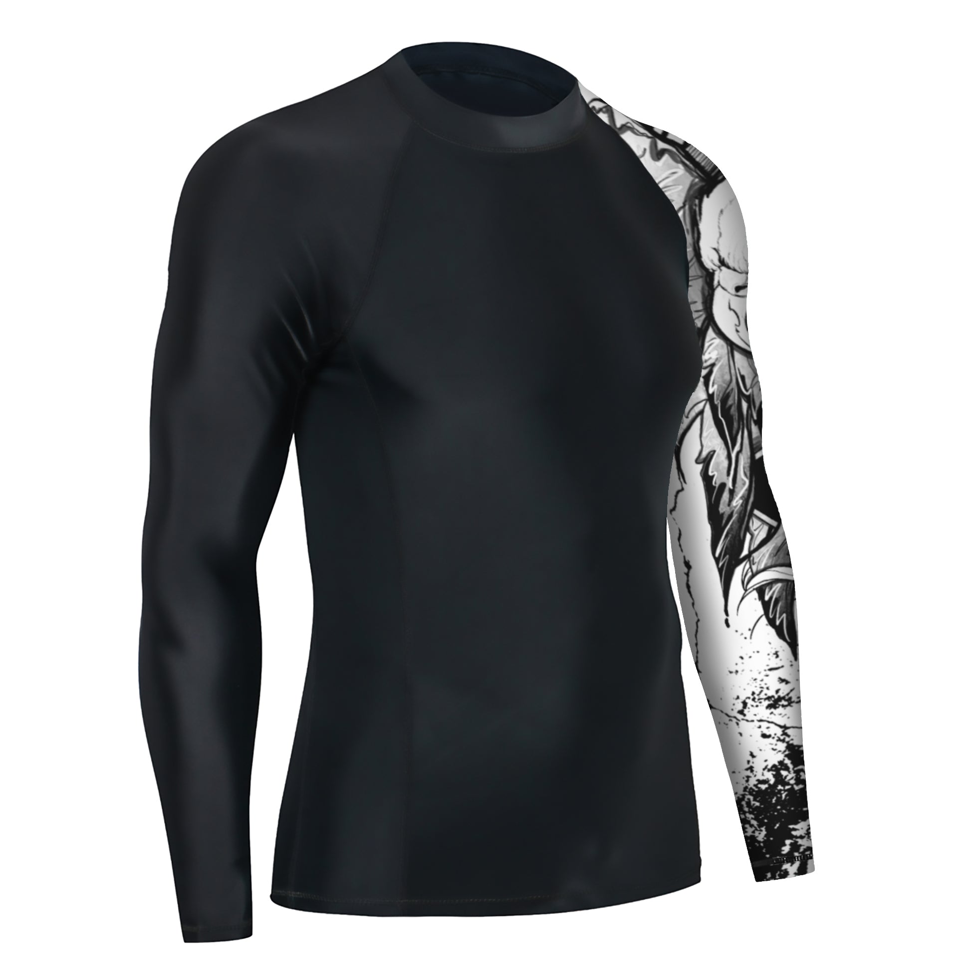 Men Rash Guard Beast Layer UPF50 Surf Shirt Sun Shirt