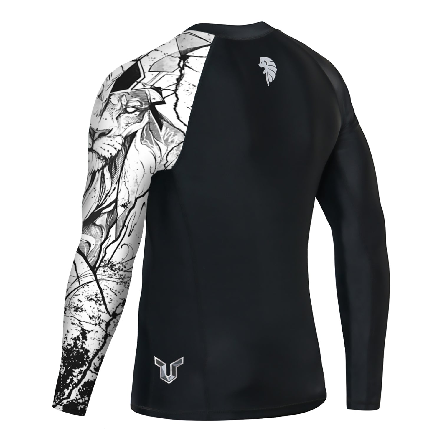 Men Rash Guard Beast Layer UPF50 Surf Shirt Sun Shirt 