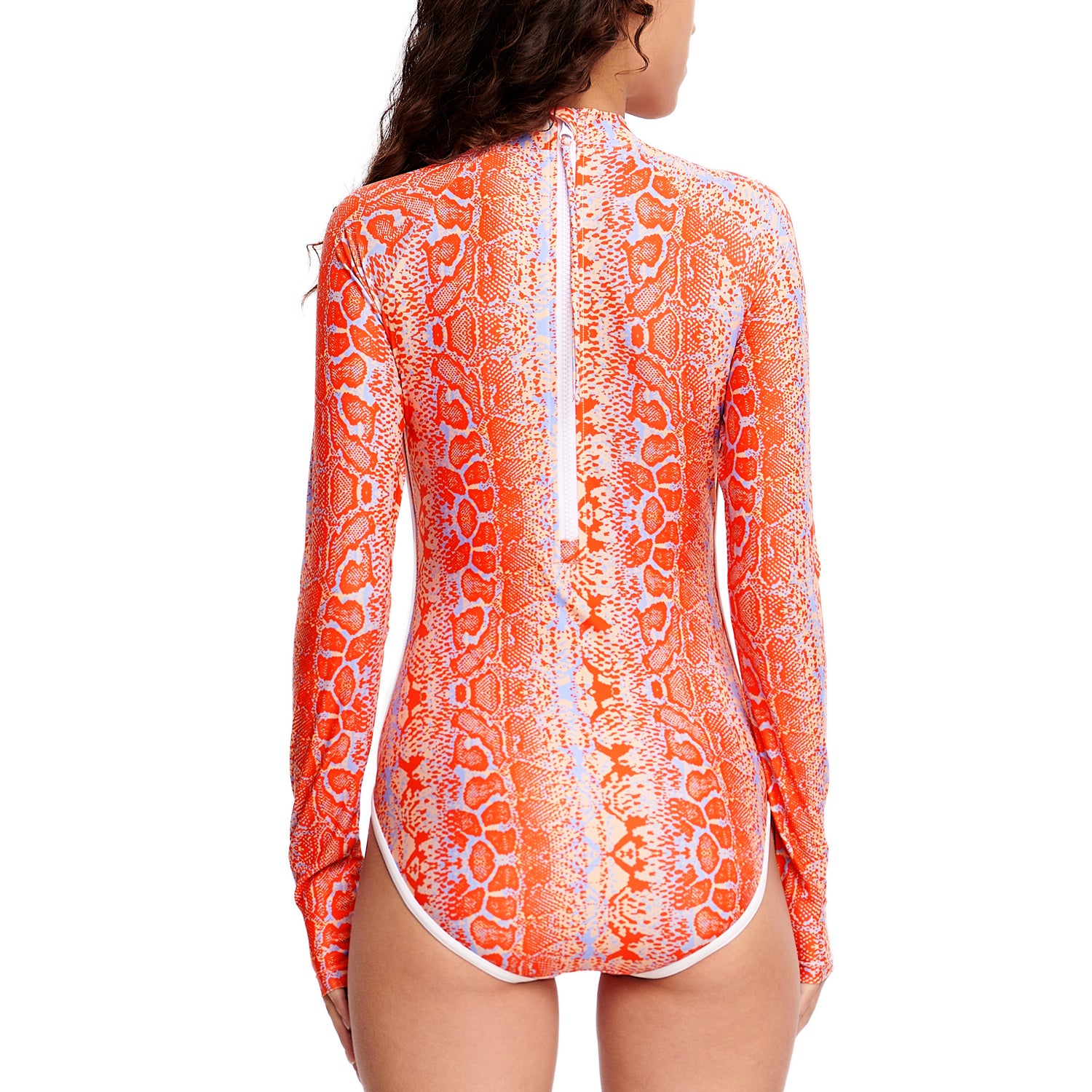 Women Rash Guard Orange Beast Layer One Piece