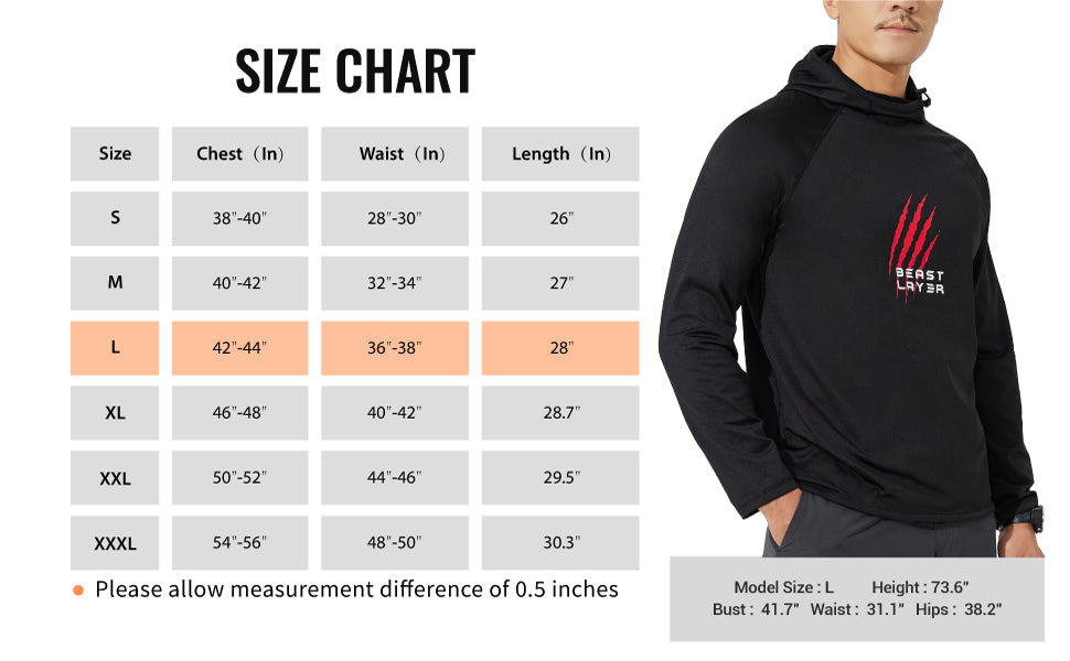 Thermal Hoodie Beast Layer Rash Guard Fishing and Outdoor Shirt